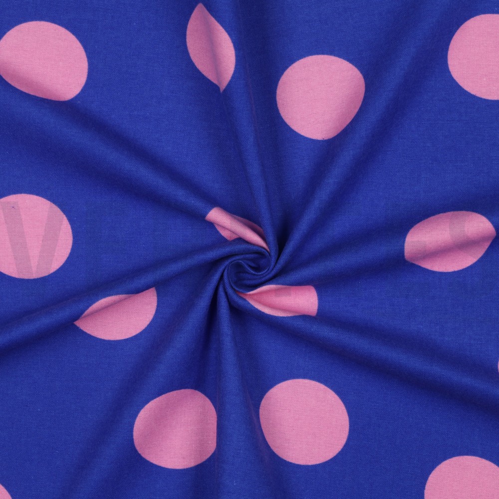 FLANEL STIPPEN KOBALTBLAUW #7