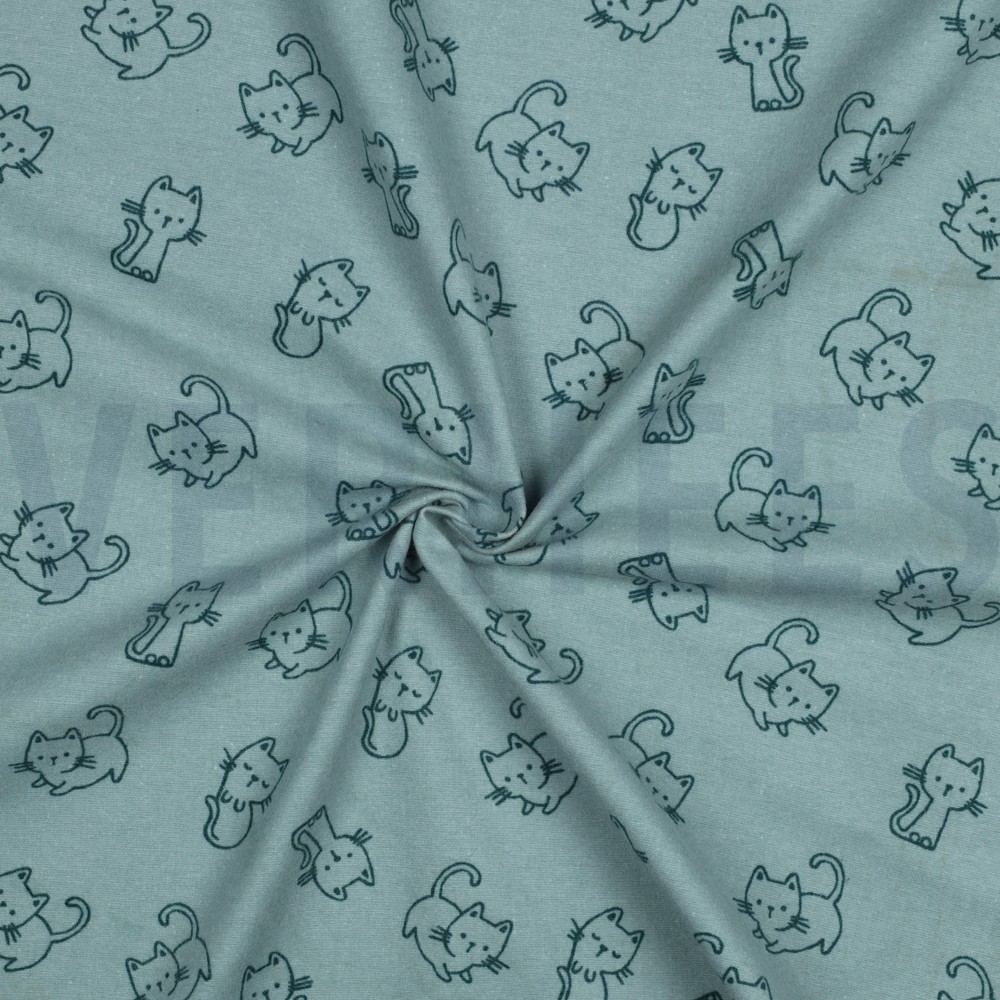 FLANEL KATTEN MINT #7