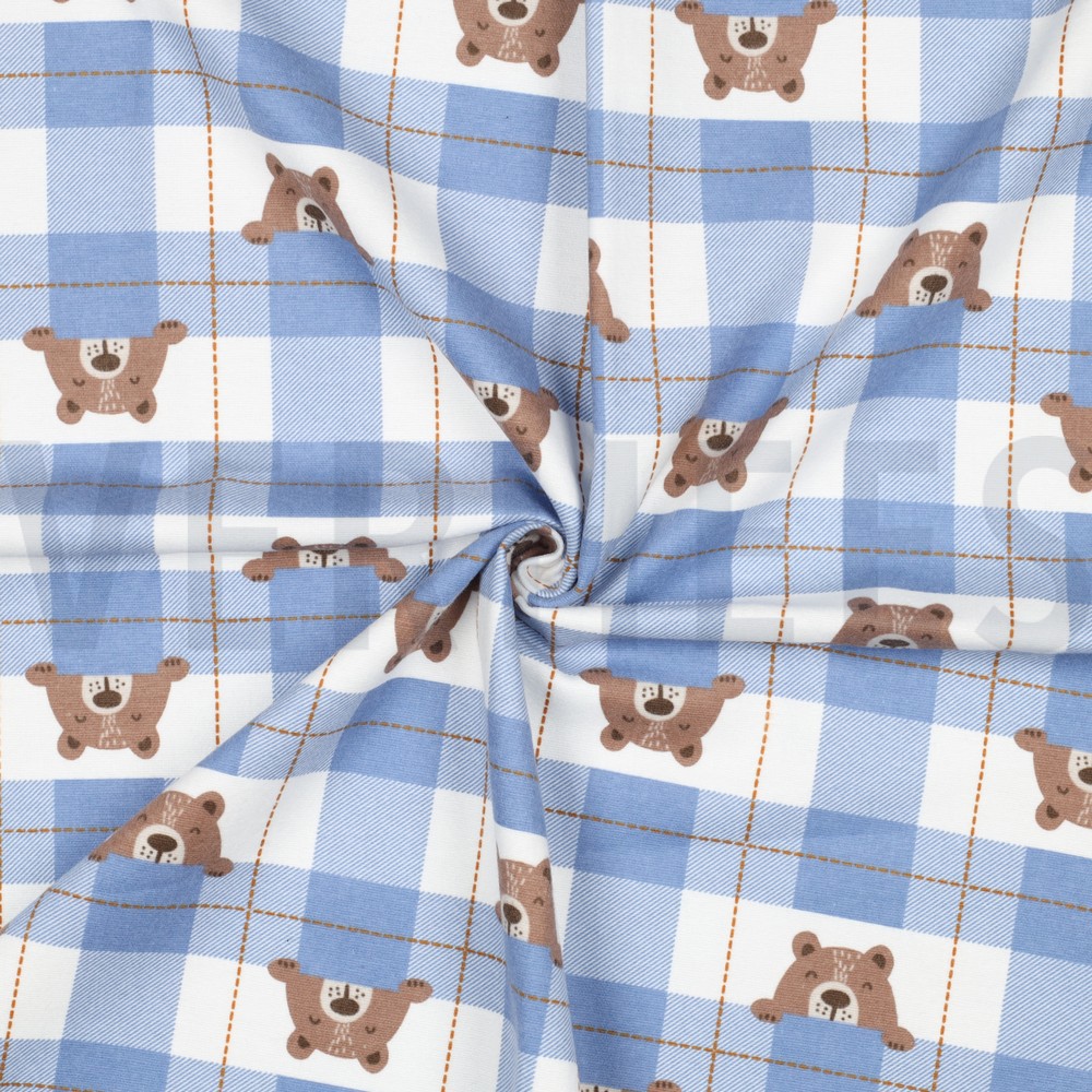 FLANEL BEREN RUITEN JEANSBLAUW #7