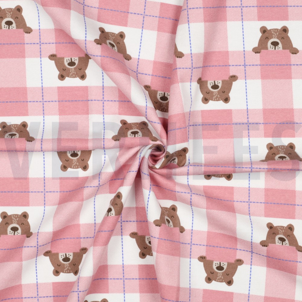 FLANEL BEREN RUITEN LICHTROZE #7