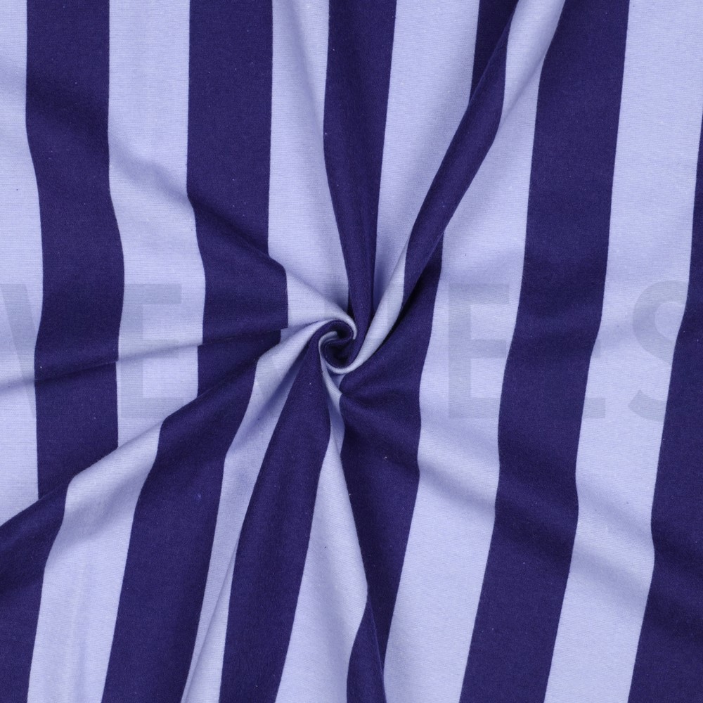 FLANEL STREPEN KOBALTBLAUW #7