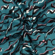 COTTON SATIN ANIMAL SKIN PETROL (thumbnail) #3