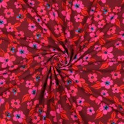JERSEY DIGITAL FLOWERS PINK/RED (thumbnail) #3