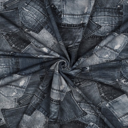 JERSEY DIGITAAL JEANS ZAKKEN MARINEBLAUW #7