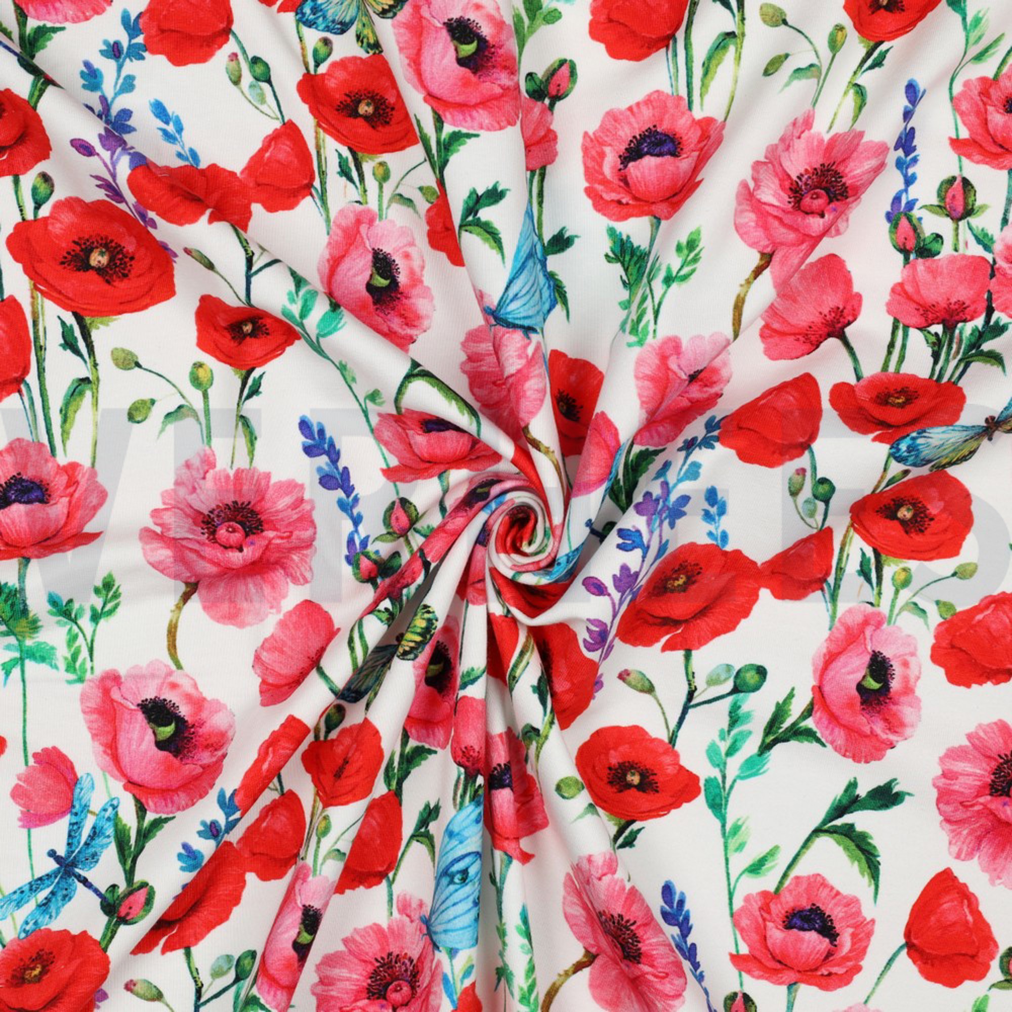 FRENCH TERRY DIGITAL BLUMEN WEISS (high resolution) #3