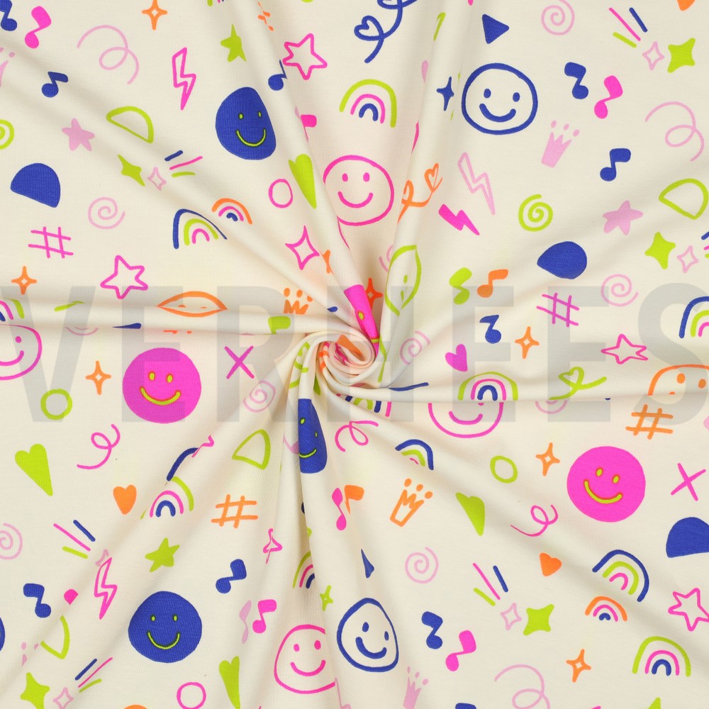 JERSEY NEON DOODLES OFF WHITE #7