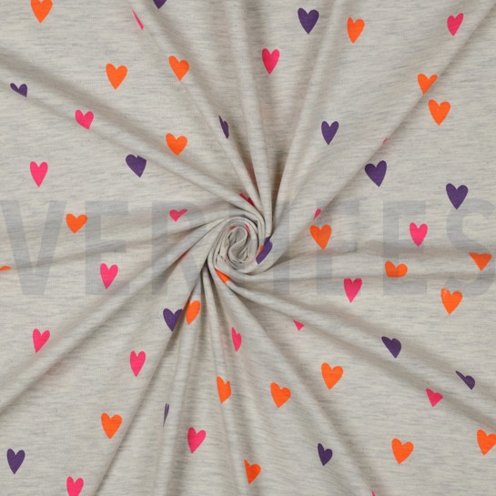 JERSEY MELIERT NEON HERZEN ECRU MELIERT #7