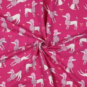 JERSEY GLITTER POODLES FUCHSIA (thumbnail) #3
