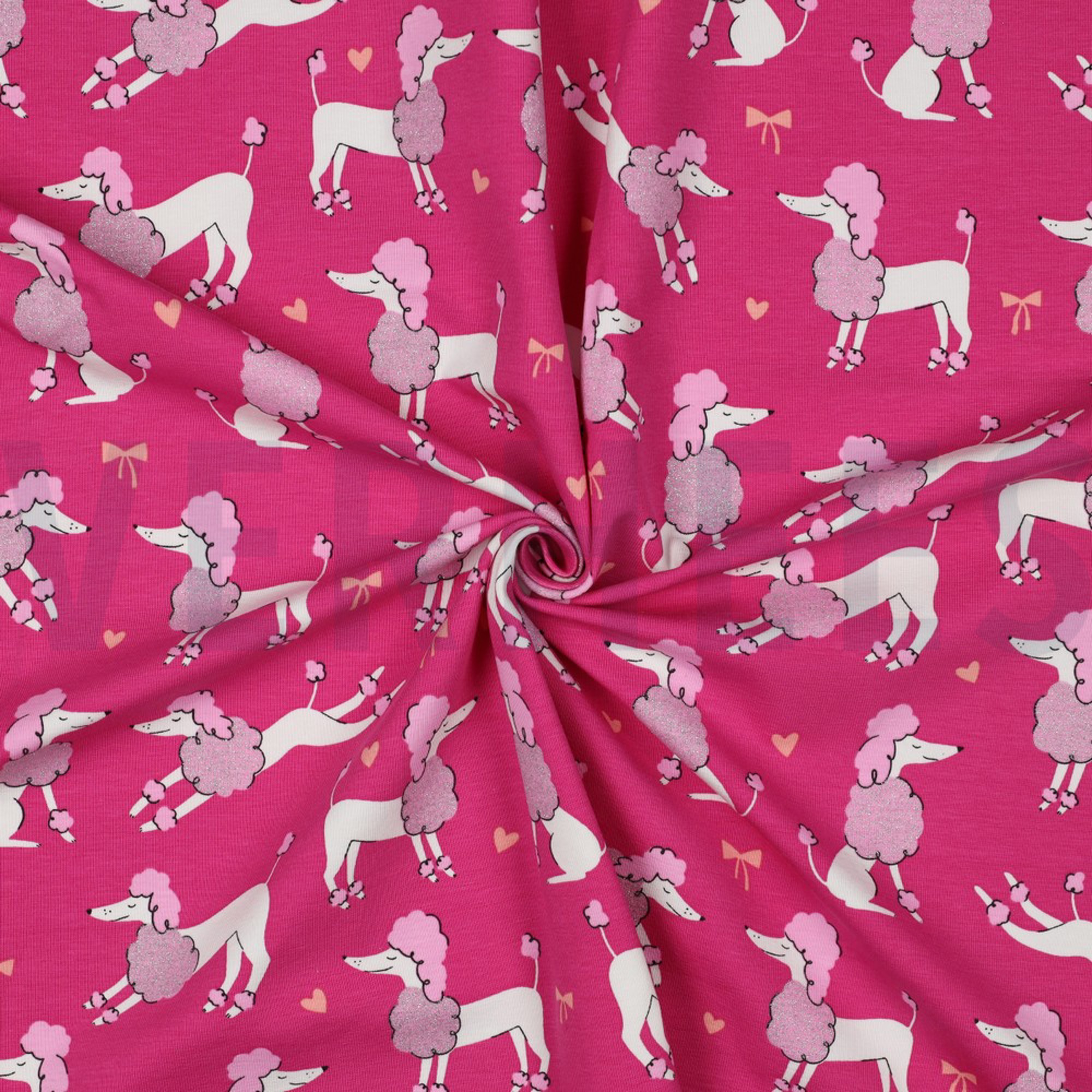 JERSEY GLITTER POODLES FUCHSIA (high resolution) #3