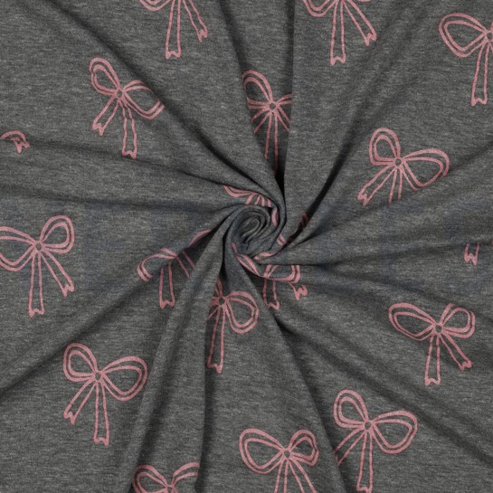 JERSEY MÉLANGE PAILLETTES NOEUDS GRIS CHINÉ #7