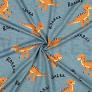 JERSEY MÉLANGE DINOSAURES BLEU FUMÉ MÉLANGÉ (thumbnail) #3