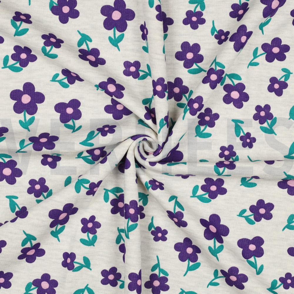 SWEAT MELANGE FLOWERS ECRU MELANGE #7