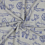 SWEAT MELANGE SAFARI DIEREN LICHTGRIJS GEMÊLEERD (thumbnail) #3