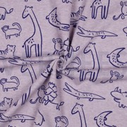 SWEAT MELANGE SAFARI DIEREN PAARS GEMÊLEERD (thumbnail) #3