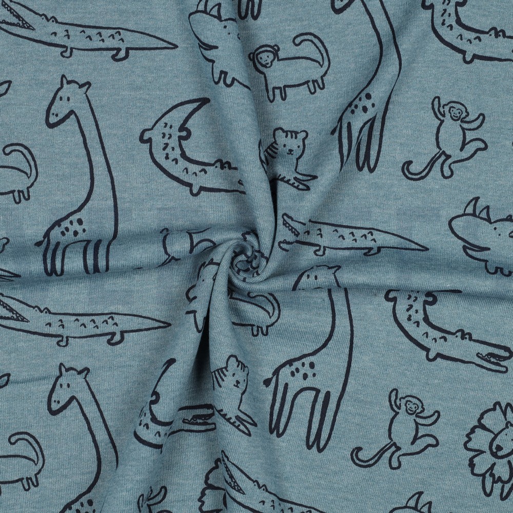 SWEAT MÉLANGE ANIMAUX SAFARI BLEU FUMÉ MÉLANGÉ #7