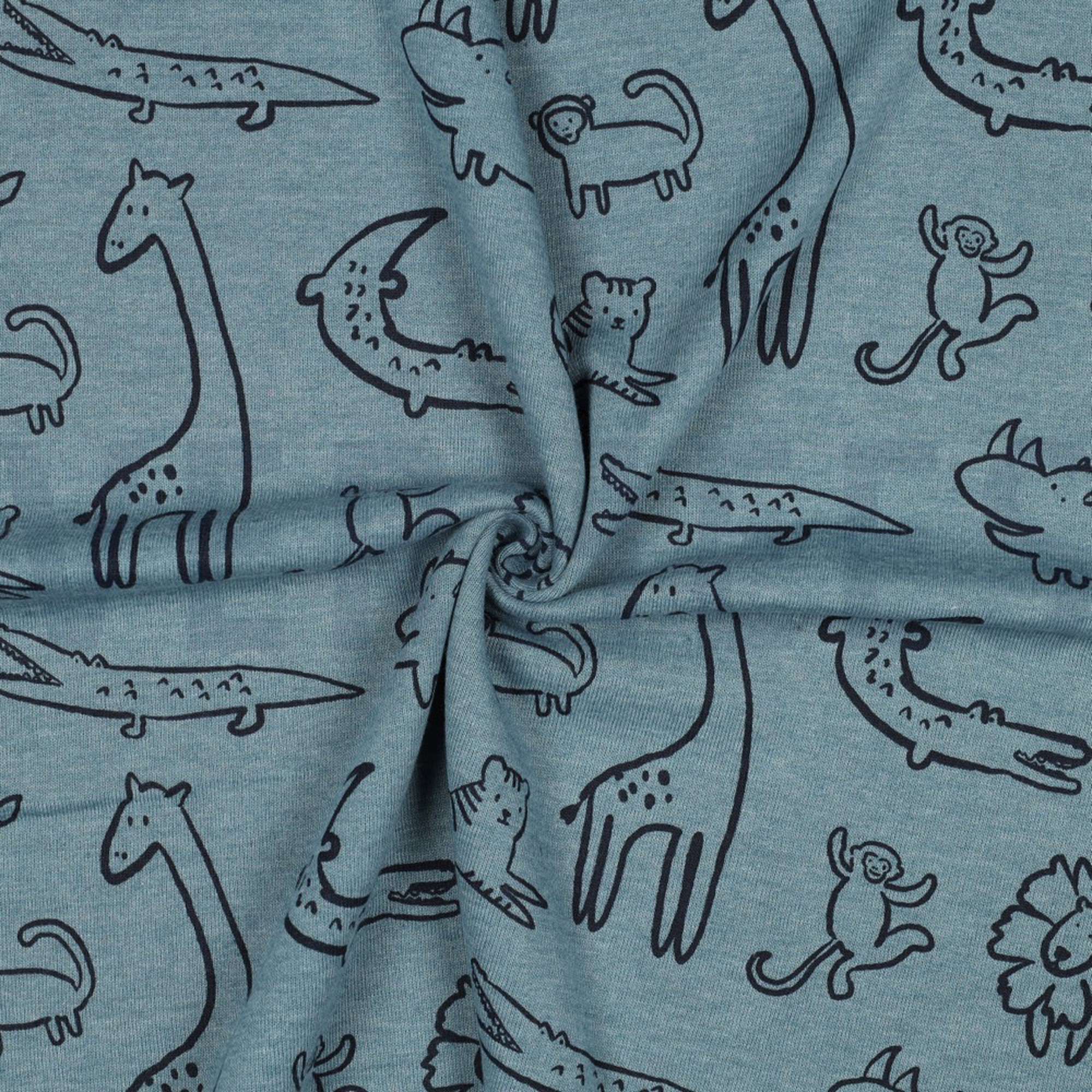 SWEAT MELANGE SAFARI DIEREN ROOKBLAUW GEMÊLEERD (high resolution) #3