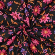 COTTON VOILE FLOWERS BLACK (thumbnail) #3