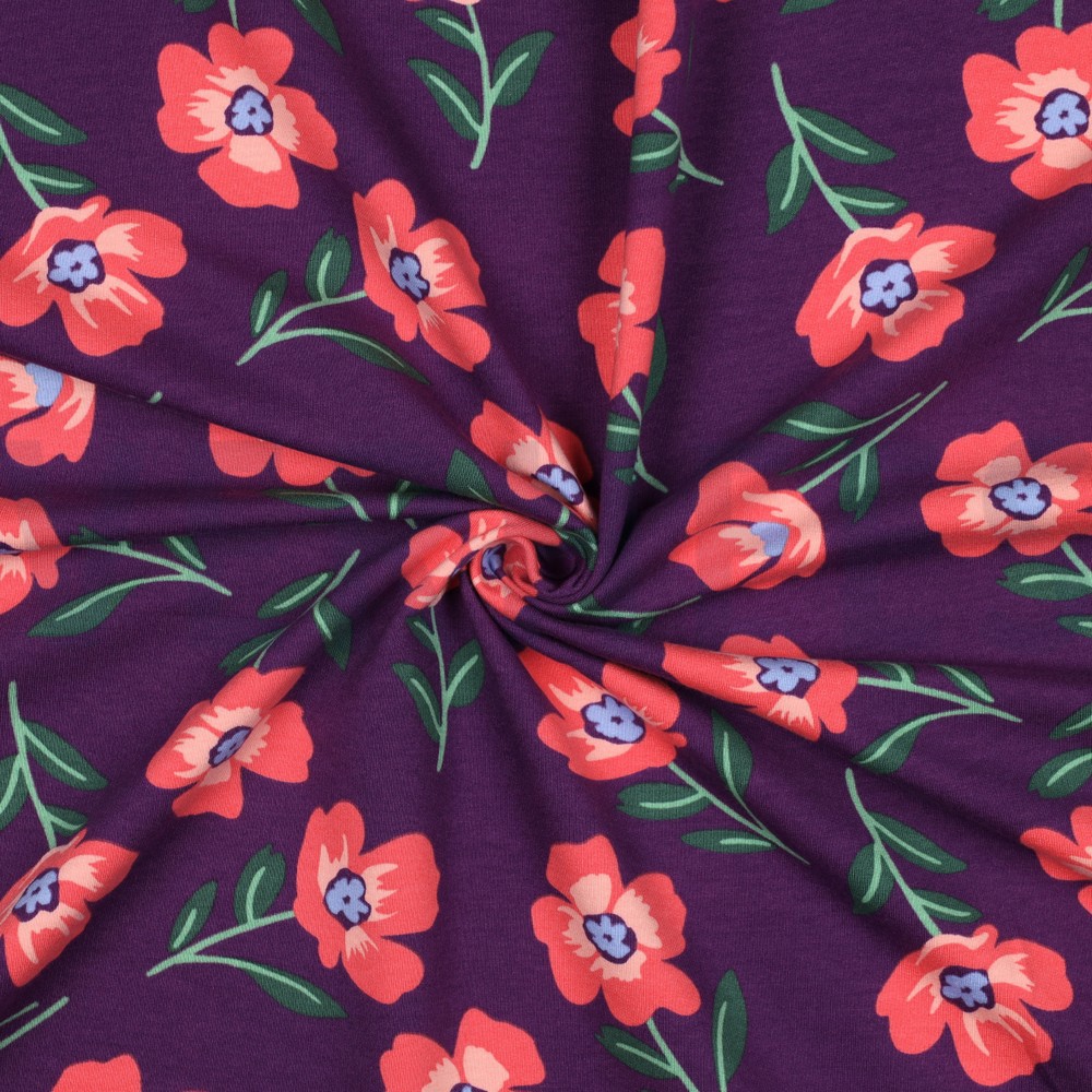 SOFT SWEAT BLUMEN BORDEAUXROT #7