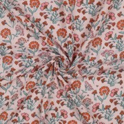 DOUBLE GAUZE BLOEMEN LICHTROZE/OUDROZE (thumbnail) #3