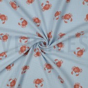 DOUBLE GAUZE GOTS CRABS LIGHT BLUE (thumbnail) #3