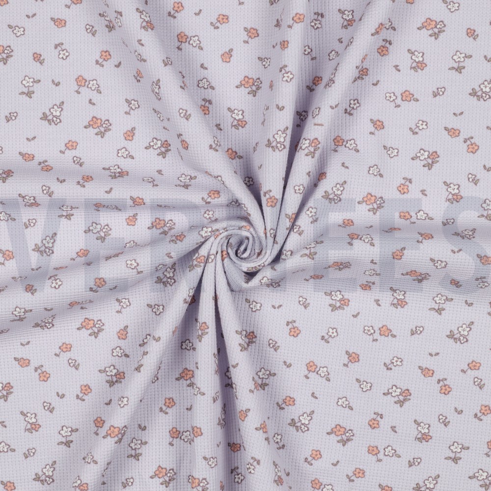 WAFFELJERSEY BLUMEN LAVENDEL #7