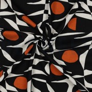 LINNEN VISCOSE ABSTRACT COGNAC (thumbnail) #3