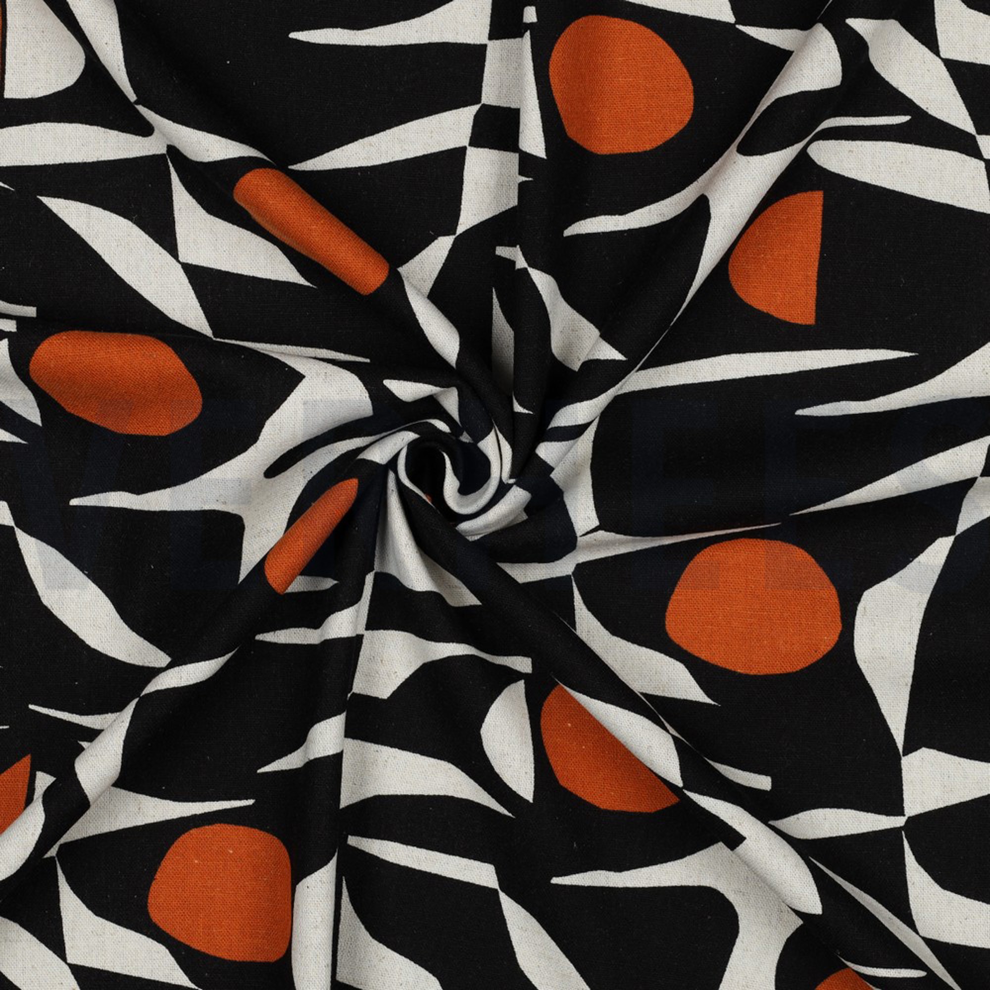 LINNEN VISCOSE ABSTRACT COGNAC (high resolution) #3