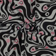 SWEAT MELANGE GLITTER RETRO BLOEMEN LICHTGRIJS GEMÊLEERD (thumbnail) #3