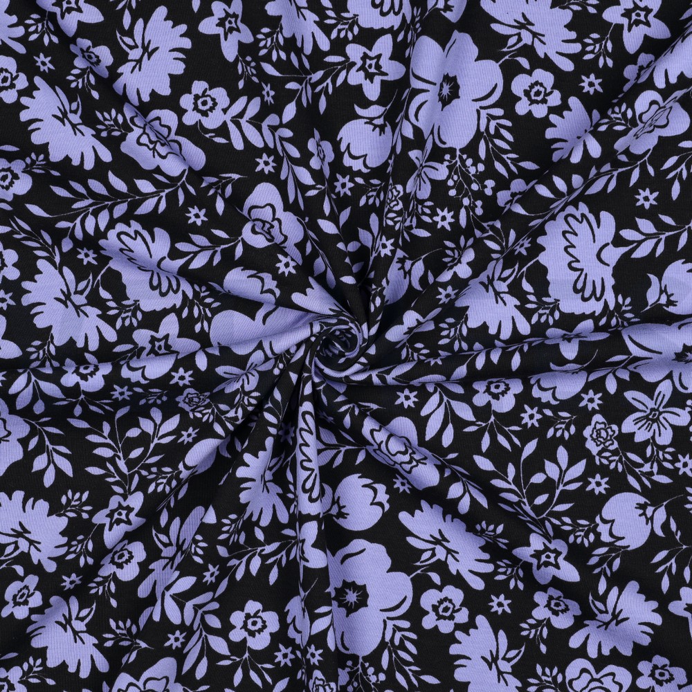 JERSEY FLEURS NOIR #7