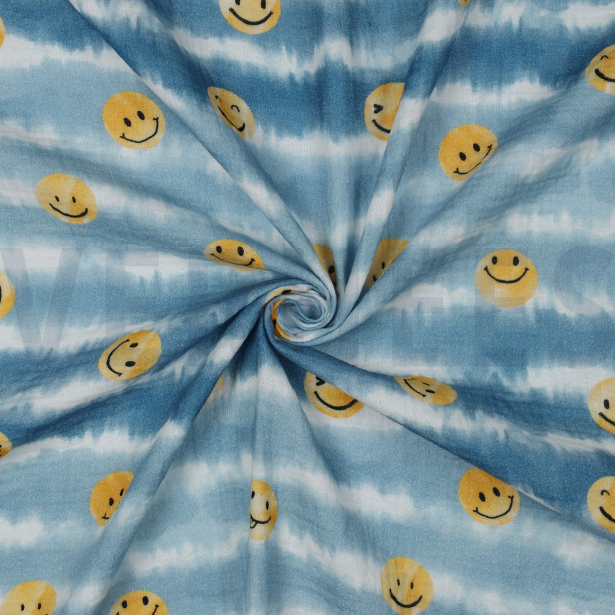 DOUBLE GAUZE DIGITAL HAPPY FACES JEANS (high resolution) #3