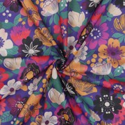 COTON VOILE DIGITAL FLEURS BLEU COBALT (thumbnail) #3