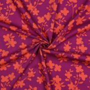 VISKOSE ROSELLA STRETCH BLUMEN FUCHSIA (thumbnail) #3