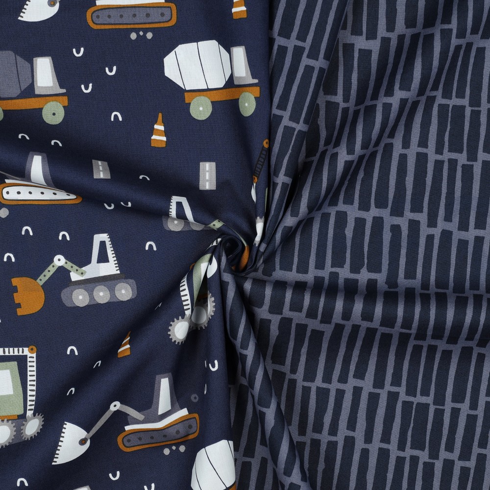 FINE POPLIN VEHICLES NAVY #7