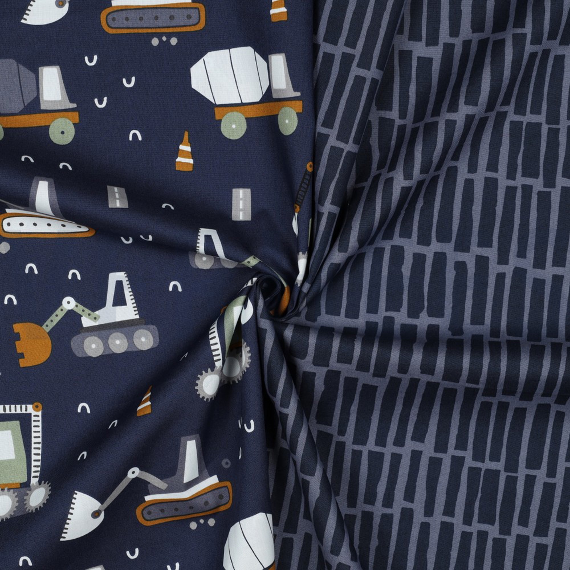 KATOENEN POPLIN VOERTUIGEN MARINEBLAUW (high resolution) #3