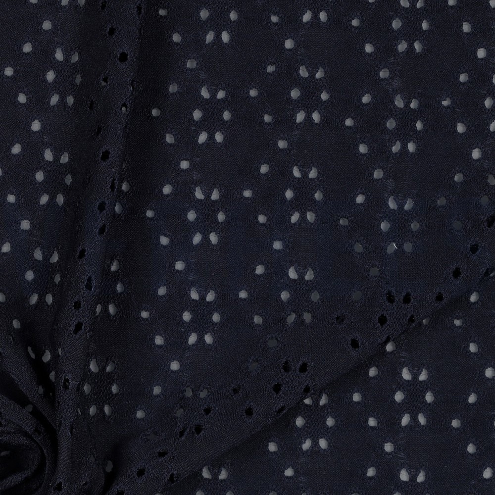 EYELET STRETCH MARINEBLAUW #7