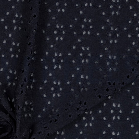 EYELET STRETCH NAVY #7