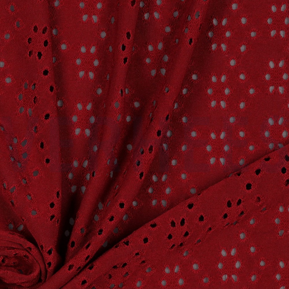 EYELET STRETCH ROUGE VIN #7