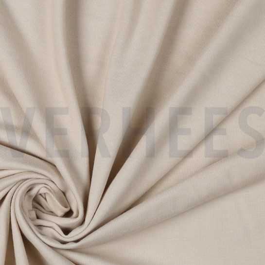 BAMBOE KATOEN JERSEY LICHT ZAND #7