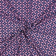 LENZING™ ECOVERO™ RÉTRO BLEU MARINE/ROSE CLAIR (thumbnail) #3