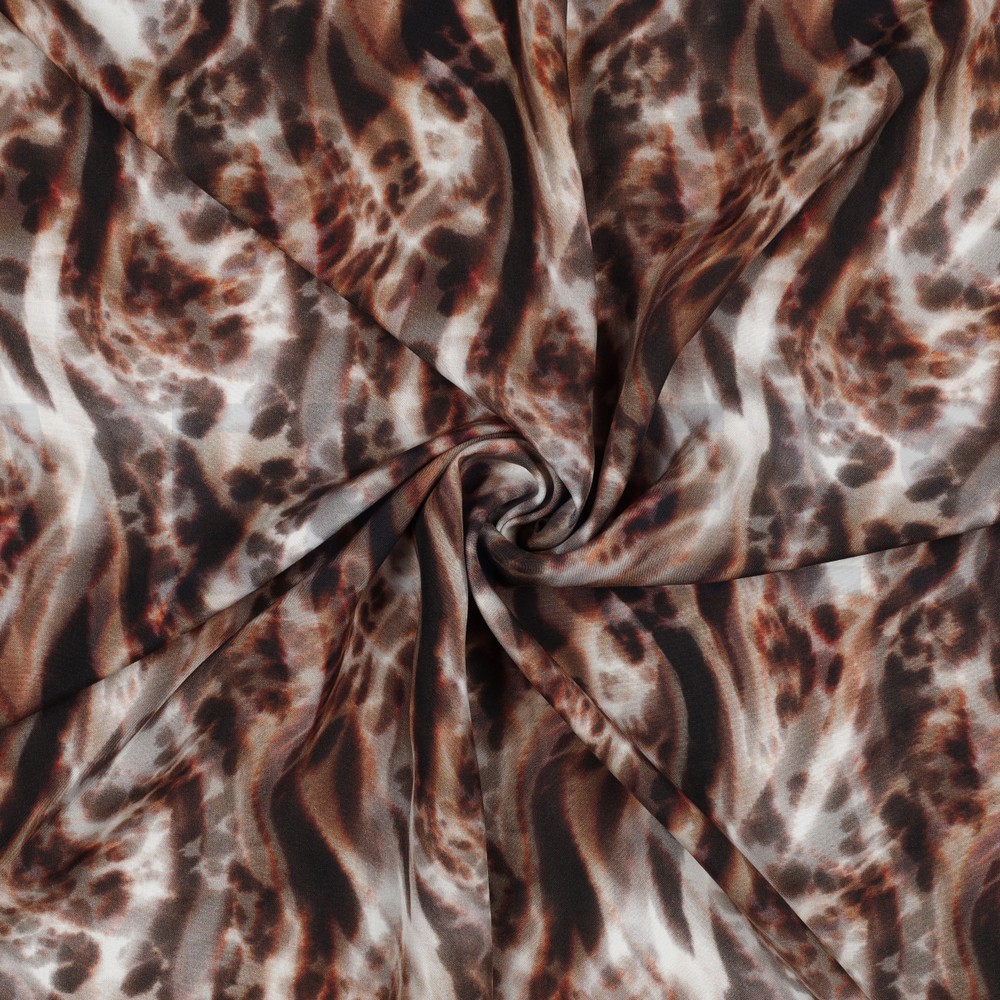 LENZING™ ECOVERO™ DIGITAL ANIMAL SKIN BROWN #7