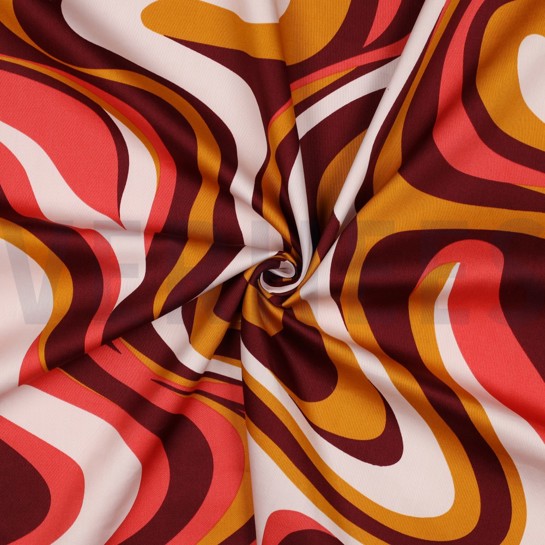 KATOEN SATIJN ABSTRACT BORDEAUXROOD #7