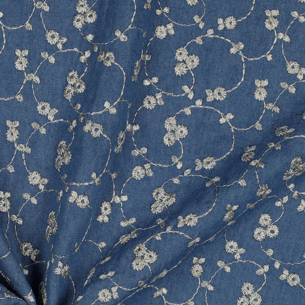 JEANS EMBROIDERY LUREX BLAUW #7