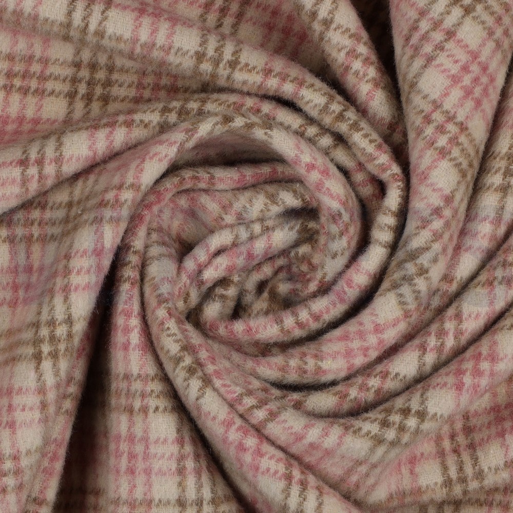 BRUSHED CHECK SAND/LIGHT PINK #7