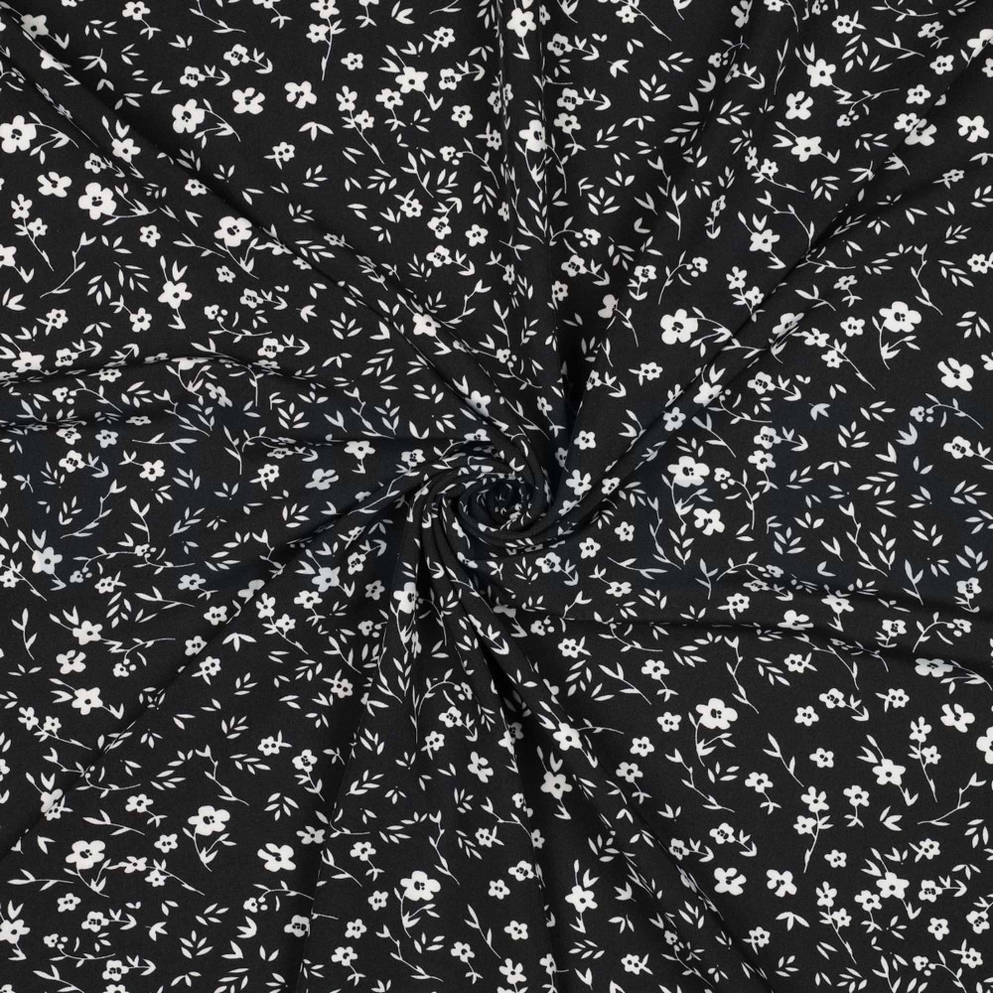 MAGNOLIA STRETCH BLOEMEN ZWART (high resolution) #3