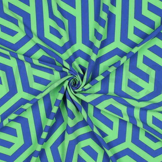 MAGNOLIA STRETCH GEOMETRISCH KOBALTBLAU #7