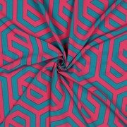 MAGNOLIA STRETCH GEOMETRISCH FUCHSIA (thumbnail) #3