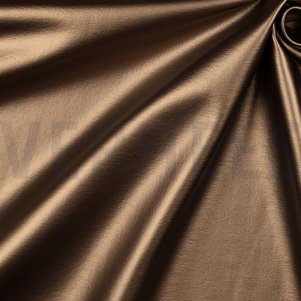 KUNSTLEDER WEICH STRETCH METALLIC BRONZE/SCHWARZ #7