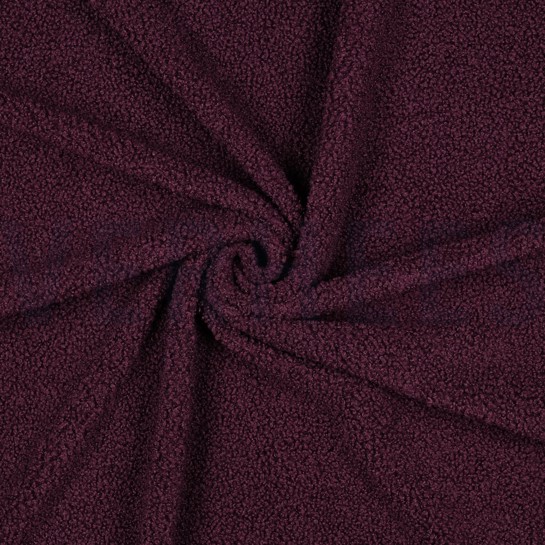 TEDDYSTOFF KUNSTPELZ AUBERGINE #7