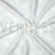DOUBLE GAUZE EMBROIDERY FLOWERS WHITE (thumbnail) #3