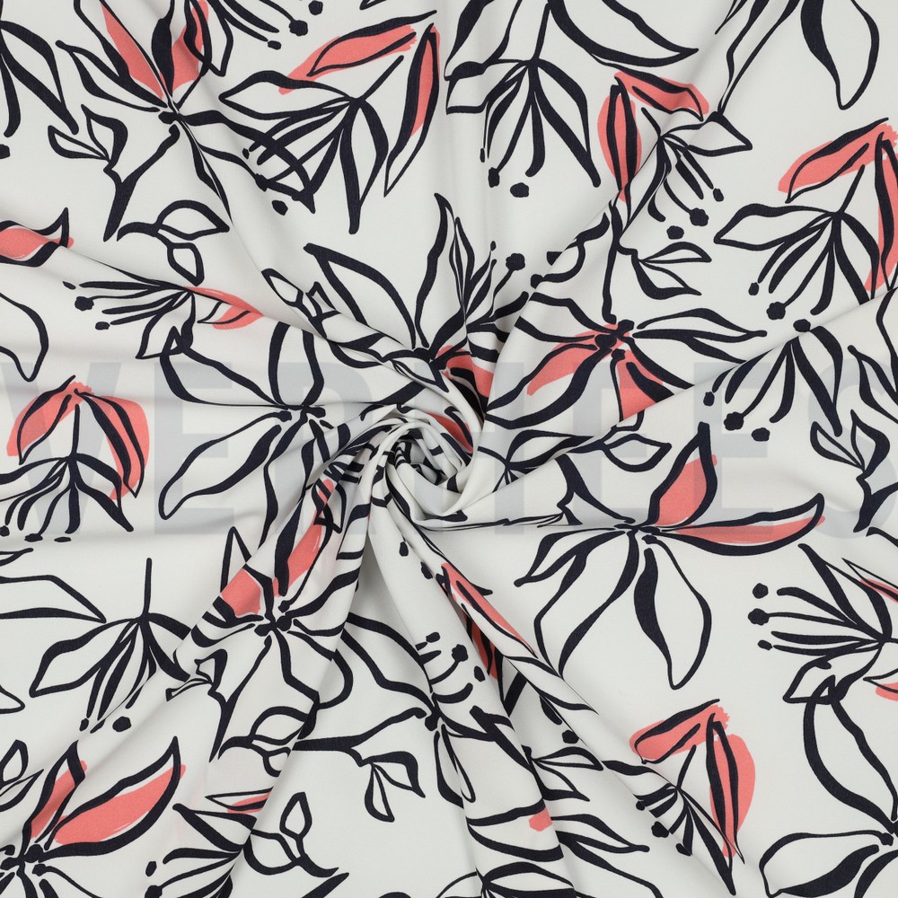 MAGNOLIA STRETCH BLUMEN WEISS #7